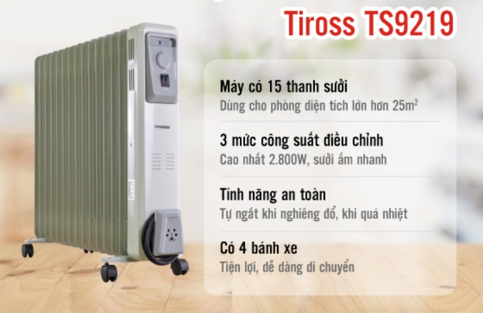 MÁY SƯỞI DẦU 15 THANH TIROSS TS9219
